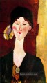 Porträt von Beatrice Hastings vor einer Tür 1915 Amedeo Modigliani